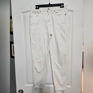 Old Navy White O.G. High Rise Straight Jeans